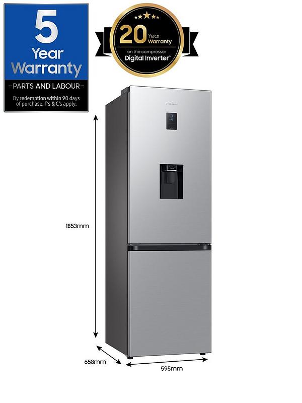 Samsung RB7300T RB34C652ESA/EU 4 Series Frost-Free Classic Fridge Freezer with Non-Plumbed Water Dispenser - E Rated - Silver - Image 7